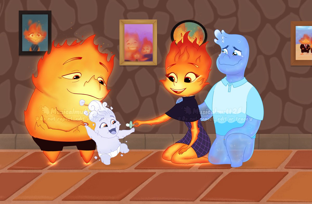 musicalmutt2's tweet photo. Reuploading because I'm dumb and didn't realize I had turned a shading layer off for Wade :')
Redraw from the deleted scene 🩵🧡💜
#Elemental #Elementalfanart #Elementaloc https://t.co/xbBjWQVqbj