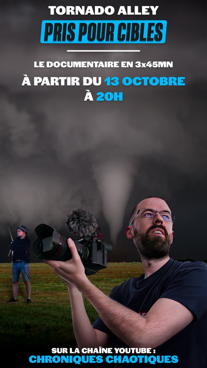 Allez, cette fois on y va ! Rendez-vous le 13 Octobre pour la première partie de "Tornado Alley : Pris Pour Cibles" sur Youtube ! Impatient de vous montrer enfin ce projet de longue haleine !