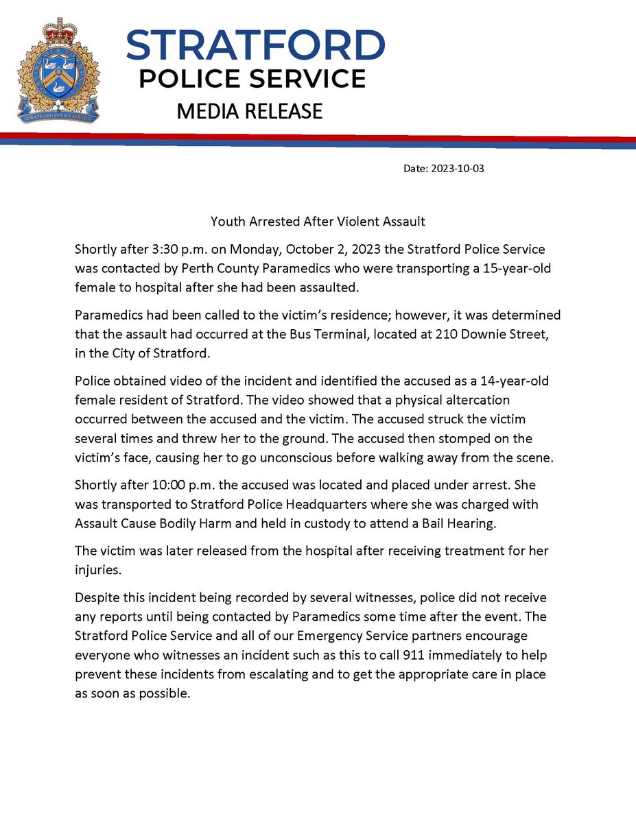 #SPS media release - Oct 3/23

<a href="/cityofstratford/">cityofstratford</a> <a href="/townofstmarys/">St. Marys, Ontario</a> <a href="/PerthSouthTwp/">PerthSouthTwp</a>