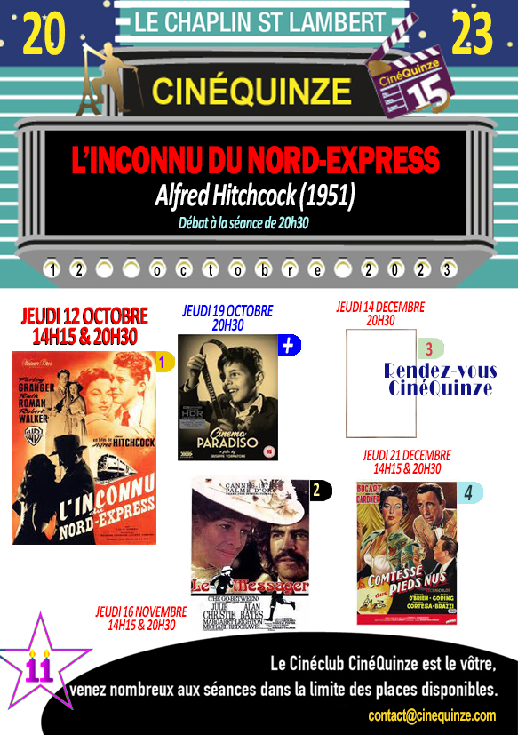 CinéQuinze octobre.... Le dernier trimestre 2023, le plus chargé en films ! 5 films !
Ce film a été élu en troisième position par les membres et sympathisants du Cinéclub...
À voir, revoir ou faire voir...