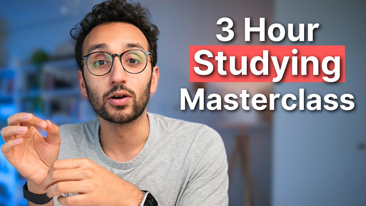 Hey friends, 

I've just uploaded a 3-hour evidence-based studying course to YouTube. 

This was a Skillshare class from a few years back, but I really wanted to make it available to everyone for free. 

In this class, I'll take you through - 
🤫the well-kept secrets of how to