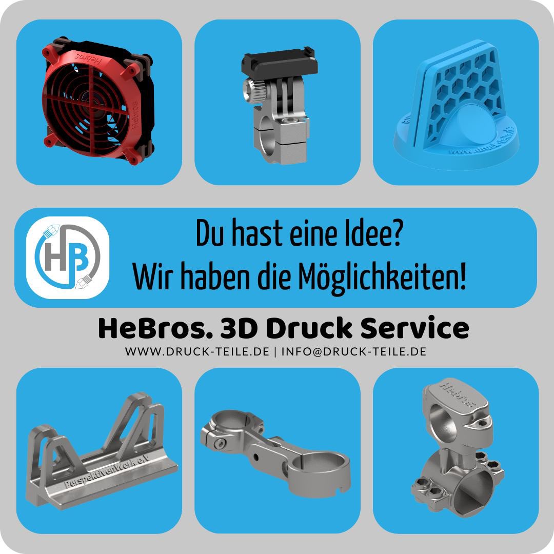 Entdecke die Zukunft des 3D-Drucks mit HeBros auf Druck-Teile.de! Unsere maßgeschneiderten Lösungen verwirklichen kreative Ideen. Von Idee bis Produkt - wir sind dein verlässlicher Partner für Innovationen. Kontaktiere uns heute! 🚀 #3DDruck #Innovation #HeBros