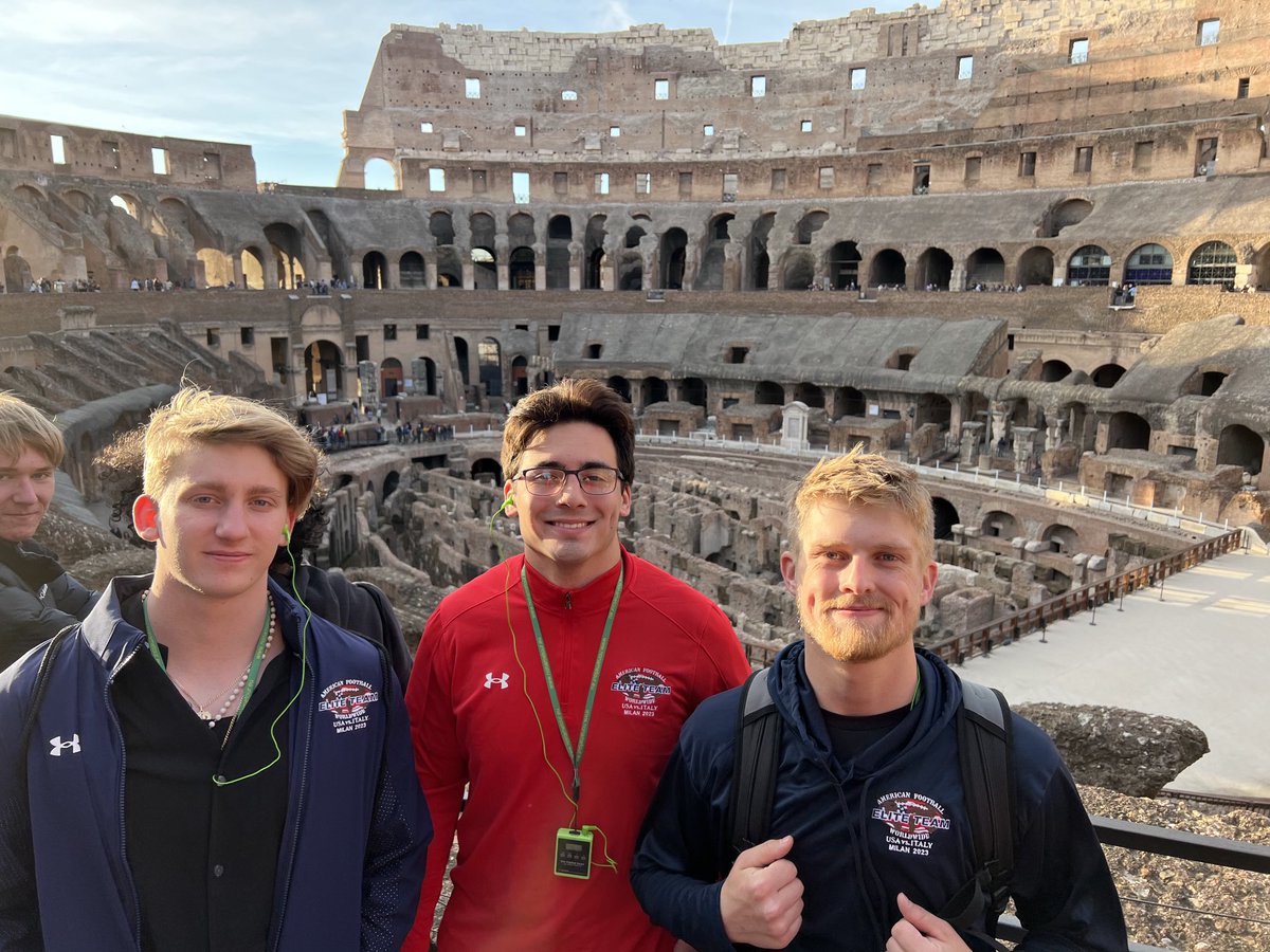 AFW's 19U/HS Select ELITE TEAM will be back visiting and inside the Colosseum in Rome on March 25, 2024. International Game Day USA vs Italy March 30 in Milan. Roster spots available. Contact us at info@americanfootballworldwide.com.