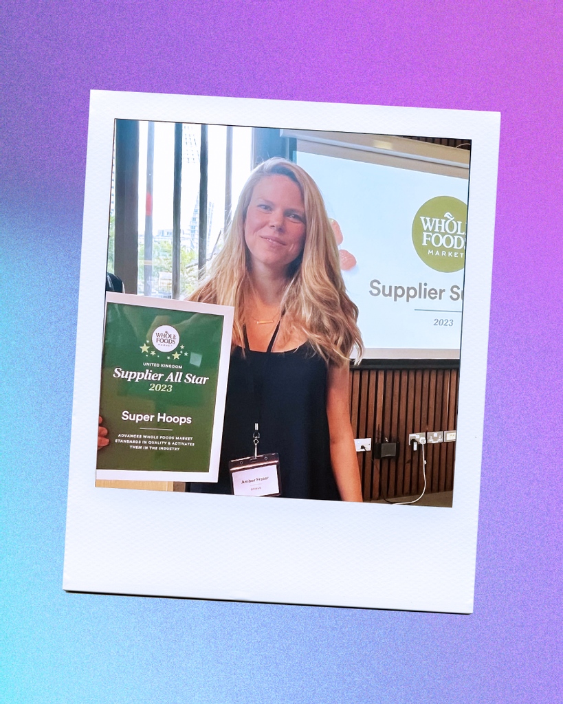 Hoop hoop! Super Hoops won 'Innovation of the Year' at the Whole Foods Market Supplier Summit! 🏆 Last year, we launched a cereal without cereals, soy or sugar - we wanted to make the healthiest, most sustainable & delicious cereal on the planet. Mission Accomplished! #cereal