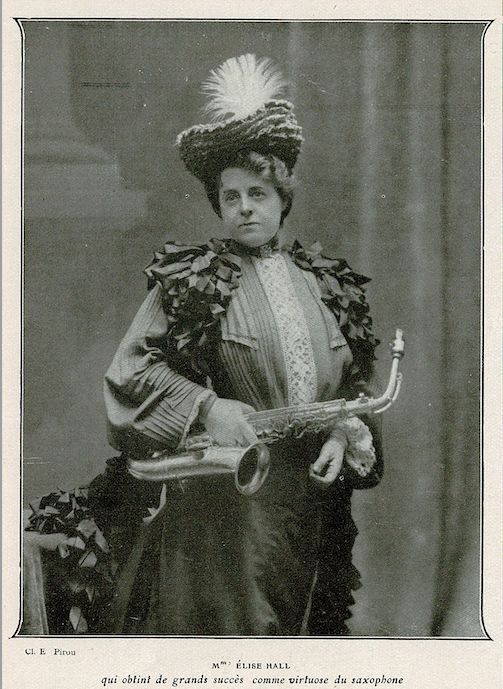 SaxRevolutions's tweet photo. You, who are a saxophonist: do you know who was the first person in history to perform an original orchestral concertante work for saxophone? Mule? Rascher? Adolphe Sax himself? No, it was Elise Hall 🎷💜 (It's about time we paid some attention to her). https://t.co/5VBwHGL9o1