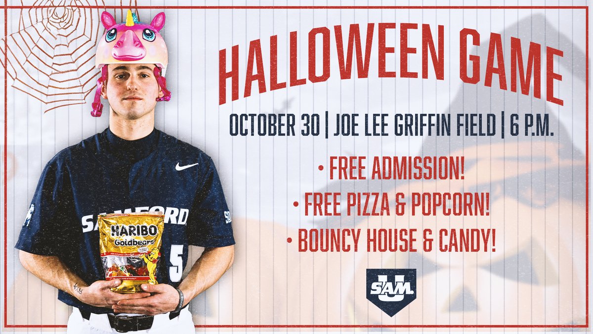 𝓐𝓵𝓵 𝓣𝓻𝓮𝓪𝓽𝓼, 𝓝𝓸 𝓣𝓻𝓲𝓬𝓴𝓼 🎃 

Looking forward to hosting our ninth annual Halloween Game at the end of the month!

#SetTheStandard
#AllForSAMford