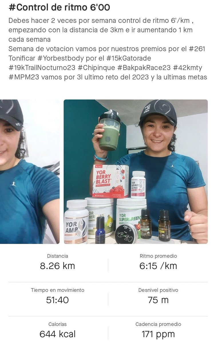 Esmerleonv's tweet photo. Semana de votación #261 Tonificar #Yorbestbody... 🤪👊💪🏃♀️😁🤟✨️🎇♾️🦁
Allá te vamos #15kGatorade #19kTrailNocturno23 #Chipinque #BakpakRace23 @ParqueChipinque #42kmty #MPM23 @gatorademex @Maratonmty vamos por 3l ultimo reto del 2023 y la ultimas metas del vision board https://t.co/th14r8T1fV