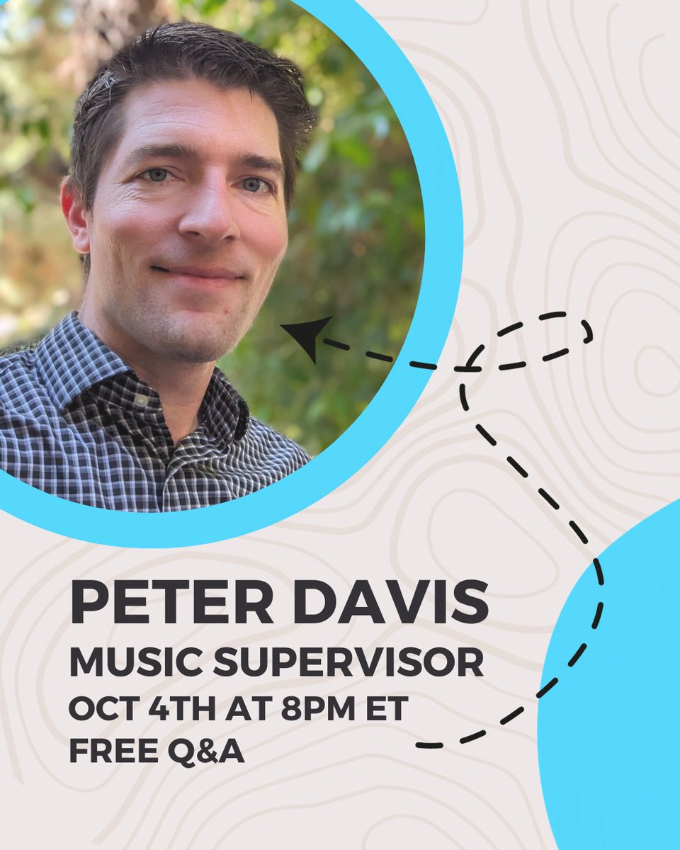 Don't miss the FREE Q&amp;A session with Music Supervisor Peter Davis. RSVP Here: 4731361676362.app.link/underthesync