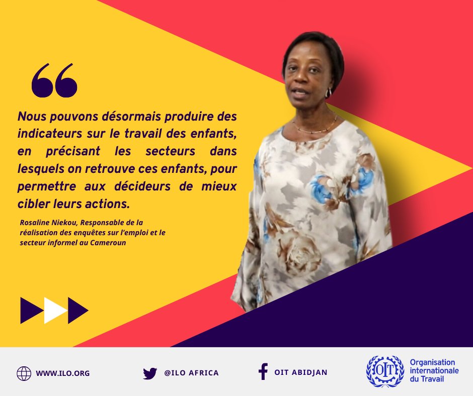 ILOAfrica's tweet photo. Atelier régional #Afrique de @ILOAfrica et de la #CUA sur la Collecte et l'Analyse de Données sur le #TravailDesEnfants .
Impressions de Roseline Niekou, responsable des enquêtes sur l'#emploi et le #SecteurI
nformel au #Cameroun .
@AfricaAccel;
#GALAB ;
@USDOL https://t.co/67JkuknGRD