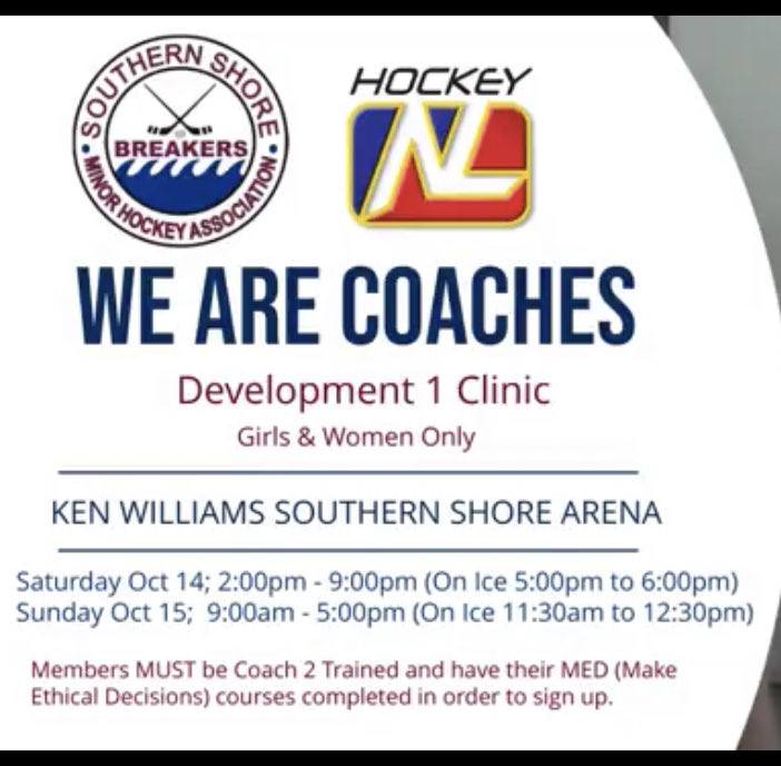 hockeynl1935's tweet photo. Development 1 Clinic for Girls and Women only at the Ken William's Southern Shore Arena!!! https://t.co/6uBU4L9Q0S