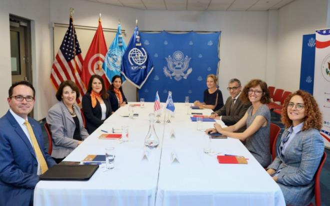 TapNewsAgency's tweet photo. #Tunisia: #US has announced $4.45 million in new funding through @IOM_Tunisia to support services for migrants in the country, incl. life-saving assistance such as food, water, shelter &amp; access to justice, it was announced in meeting at @usembassytunis. https://t.co/wOXopRCErX https://t.co/HpwBDbJYwn