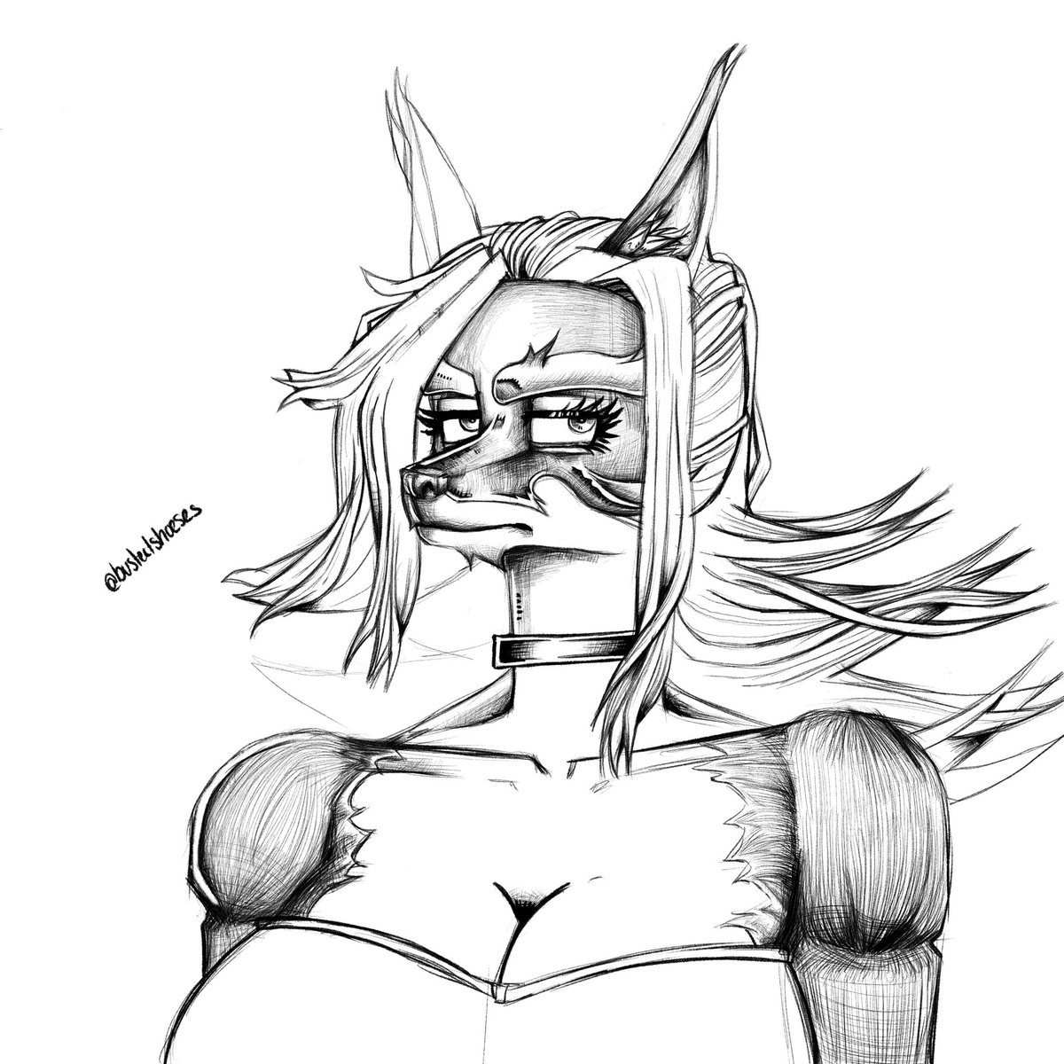 Bustedshoeses's tweet photo. Hanabi drawing I prolly wasn’t gonna finish. #art #oc #furryart #drawing #digitalart #foxoc #wip https://t.co/vEYEpS7BP0
