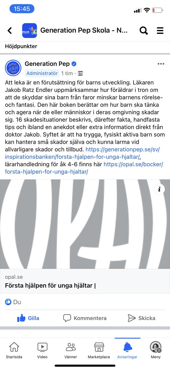 JakobEndler's tweet photo. Stort tack till #generationpep för att ni uppmärksammar Första hjälpen för unga hjältar. ”Sverige ska må bättre!” #svmed #vårdpol #elevhälsa https://t.co/ZOSw1jYHfj
