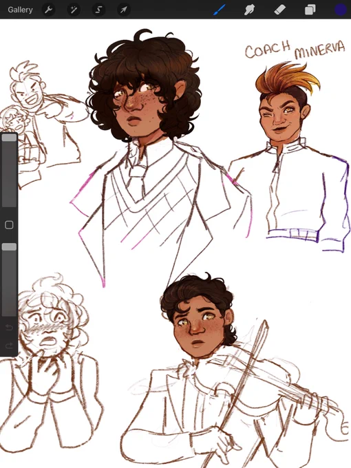 various sketches because all of my finished pieces are under Zine Wraps rn  