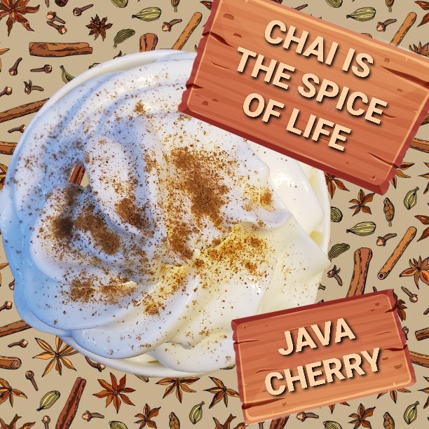 weasaweasa's tweet photo. Chai is the spice of life.  JAVA CHERRY serves David Rio Tiger Spice Chai, a delicious combination of spices and tea.
#JavaCherry #CitrusHeights #TheMadBatter #Vanelis #HomeBakedCake #mocha #latte #Macchiato #Espresso #chai #cappuccino #Matcha #ItalianCreamSoda #smoothie #blender https://t.co/rYBMZUwA44