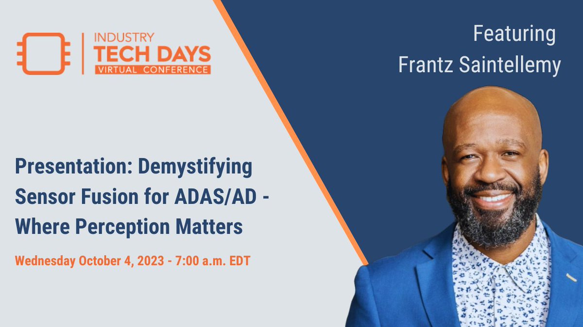 Leddar_Tech's tweet image. 👉Free Virtual Event Tomorrow! - hubs.li/Q024bcff0 Join Frantz Saintellemy, President and COO of LeddarTech tomorrow , for his presentation &quot;Demystifying Sensor Fusion for ADAS/AD: Where Perception Matters&quot;  Space is limited, so register now!  #ADAS #Sensorfusion