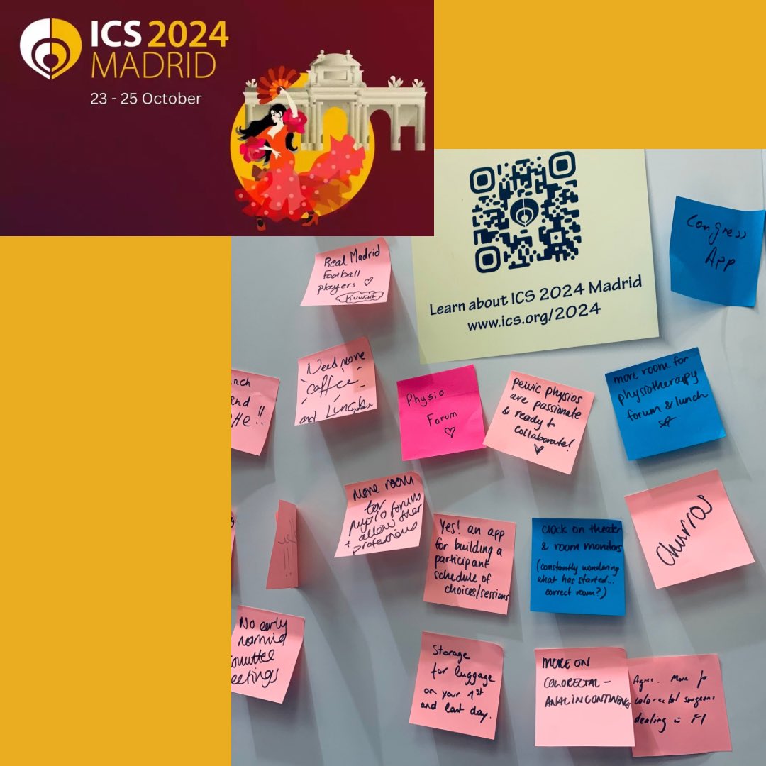 The #ICS2023 Physiotherapy Forum was an absolute standout. 188 physiotherapists attended. The #ICSPTCommittee will be meeting shortly to prepare for the next PT Forum. We may be able to offer #churros at the PT Forum as requested! 😂
#ICSMadrid2024 <a href="/icsoffice/">ICS</a> #pelvichealthphysio