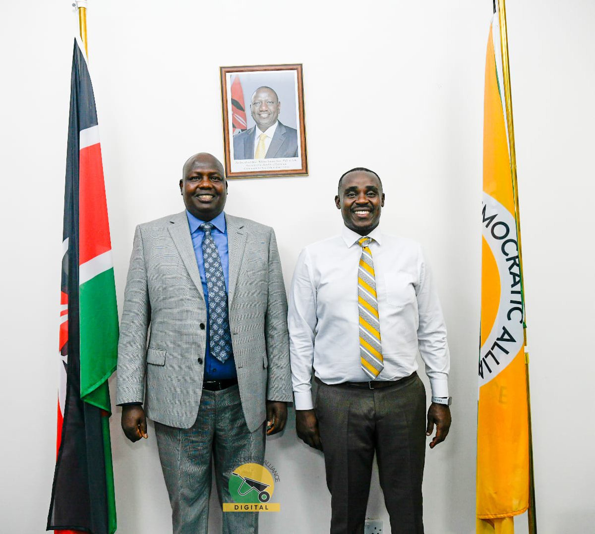 Cleophasmalala's tweet photo. The west Pokot County members of Parliament led by Sen. Julius Murgor,Hon.Samuel Moroto(Kapenguria),Hon.Peter Lochakapong(Sigor), and Hon.Mark Lomunokol(CAS) paid a courtesy call,to my office at the UDA Party headquarters,Nairobi.

#UDADigital
#kazinikazi 
#UDACommunications https://t.co/vSvd3eEr8R