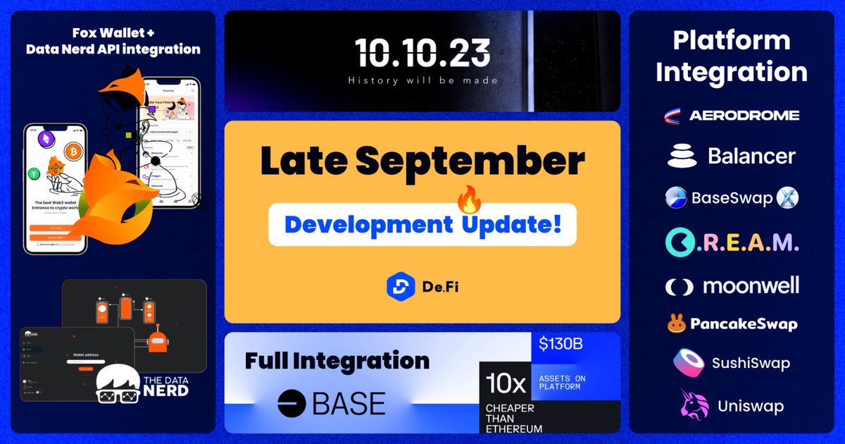 DeFi's tweet photo. Crypto's Biggest Revolution will Happen in 7 days.

On October 10.

We will reveal something we have spent the last 3 years working on.

🧵 Prior to that, let's recap our recent achievements: https://t.co/2DCLfUzCI7