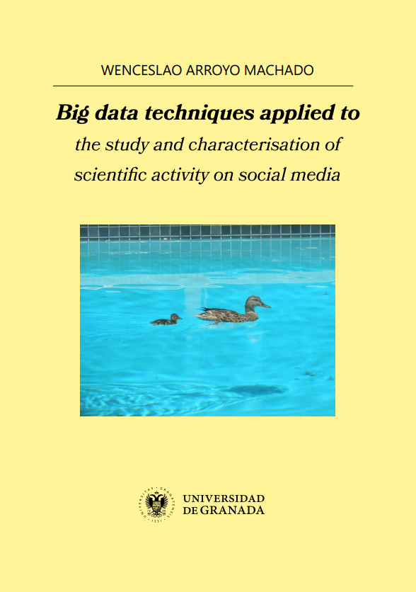 El 11 de septiembre defendí mi tesis 🎓 sobre big data y altmetrics (dirigida por Enrique Herrera Viedma y <a href="/torressalinas/">Daniel Torres-Salinas</a>), un largo viaje comprimido en 175 páginas y 37 diapositivas y que aquí os dejo 👇

📕Tesis - digibug.ugr.es/handle/10481/8…
📊Diapositivas - doi.org/10.5281/zenodo…