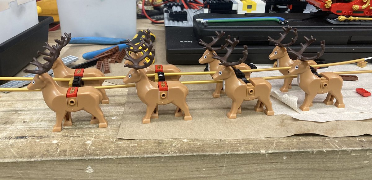 GimmeBuilds's tweet photo. Next on the project list: Make Santa and his Rain Deer fly! Time to work my #Lego Magic. #MasterModelBuilder #Animator #AFOL #HolidaysMagic https://t.co/Gt1zd6gPd8