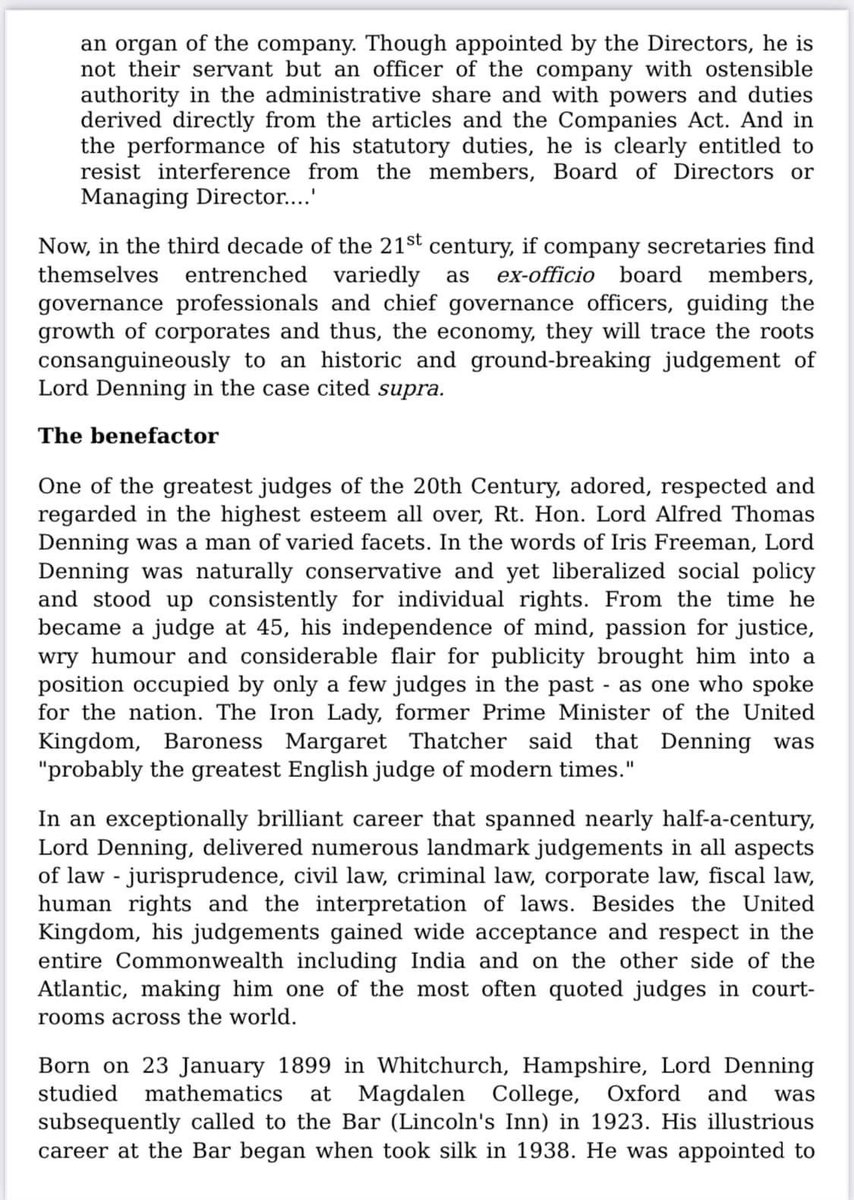tomatosudhu's tweet photo. As we celebrate Company Secretaries' Day on 4 October, it's an apt time to remember the contribution of Lord Denning, a great benefactor of the profession. My tribute to the stalwart. #csfoundationday

@icsi_cs https://t.co/NXfQmktxXz