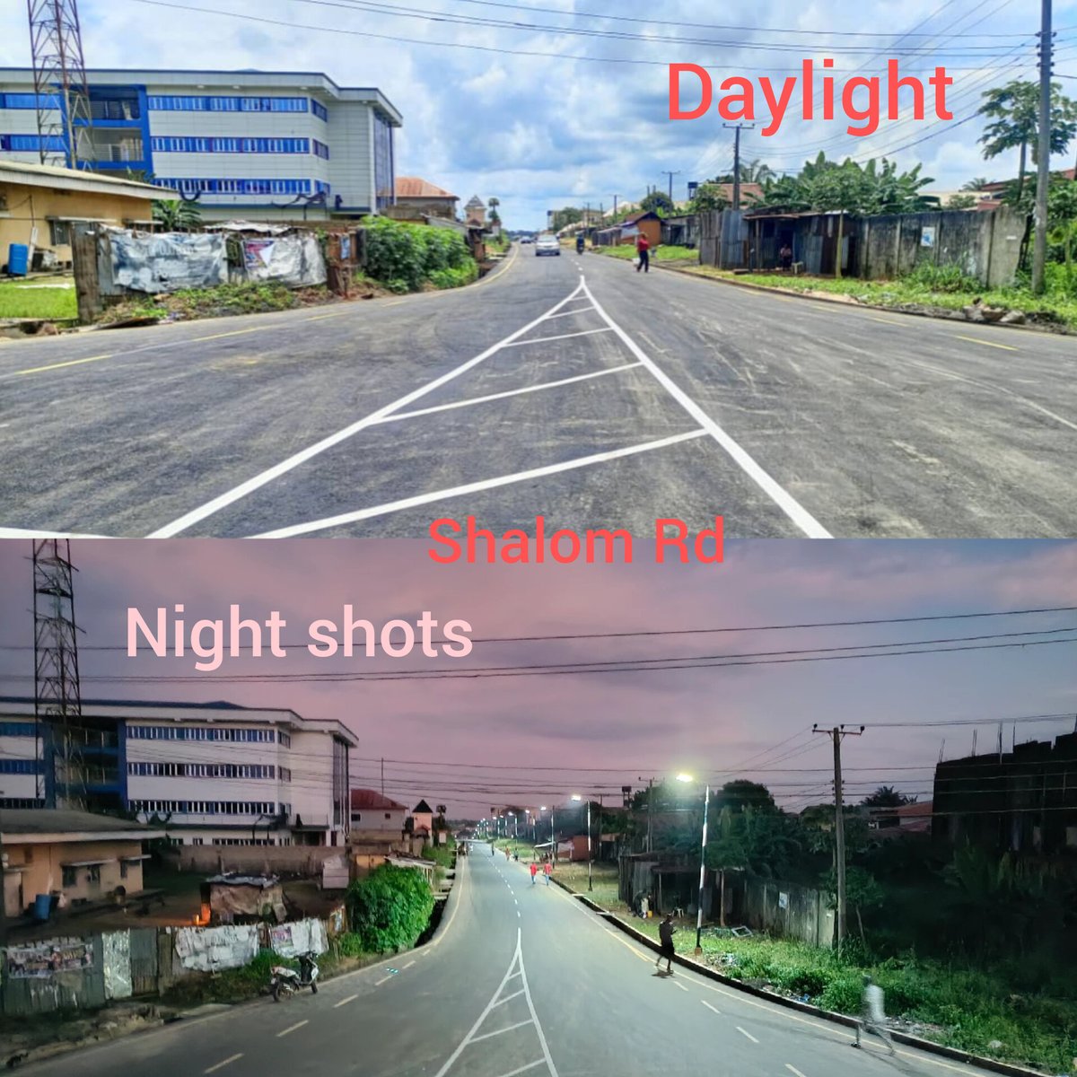 kepukepunews's tweet photo. The more you let go. The higher you rise.
Day and night shots from Shalom road. Who talk say better things no good? #apologiesnotaccepted #Newabia https://t.co/L30xNIDZ0K