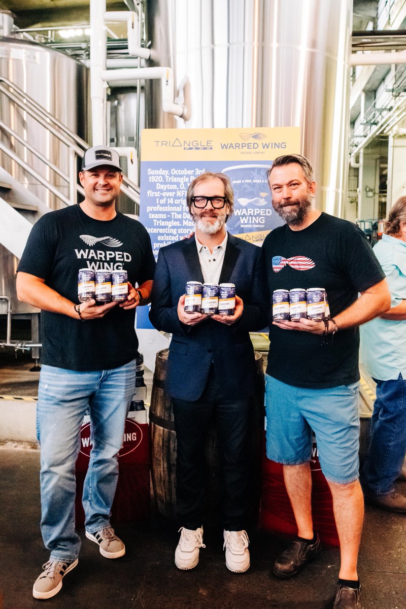WarpedWing's tweet photo. Today marks the 103rd anniversary of the first NFL game ever played right here in #Dayton at #TrianglePark on Oct 3rd, 1920!
A big thanks to everyone who came out last week for the release of our Triangle Park #TrotwoodLager 6pk cans in collaboration with #TriangleParkMovie π» https://t.co/WRlFHiP5i1