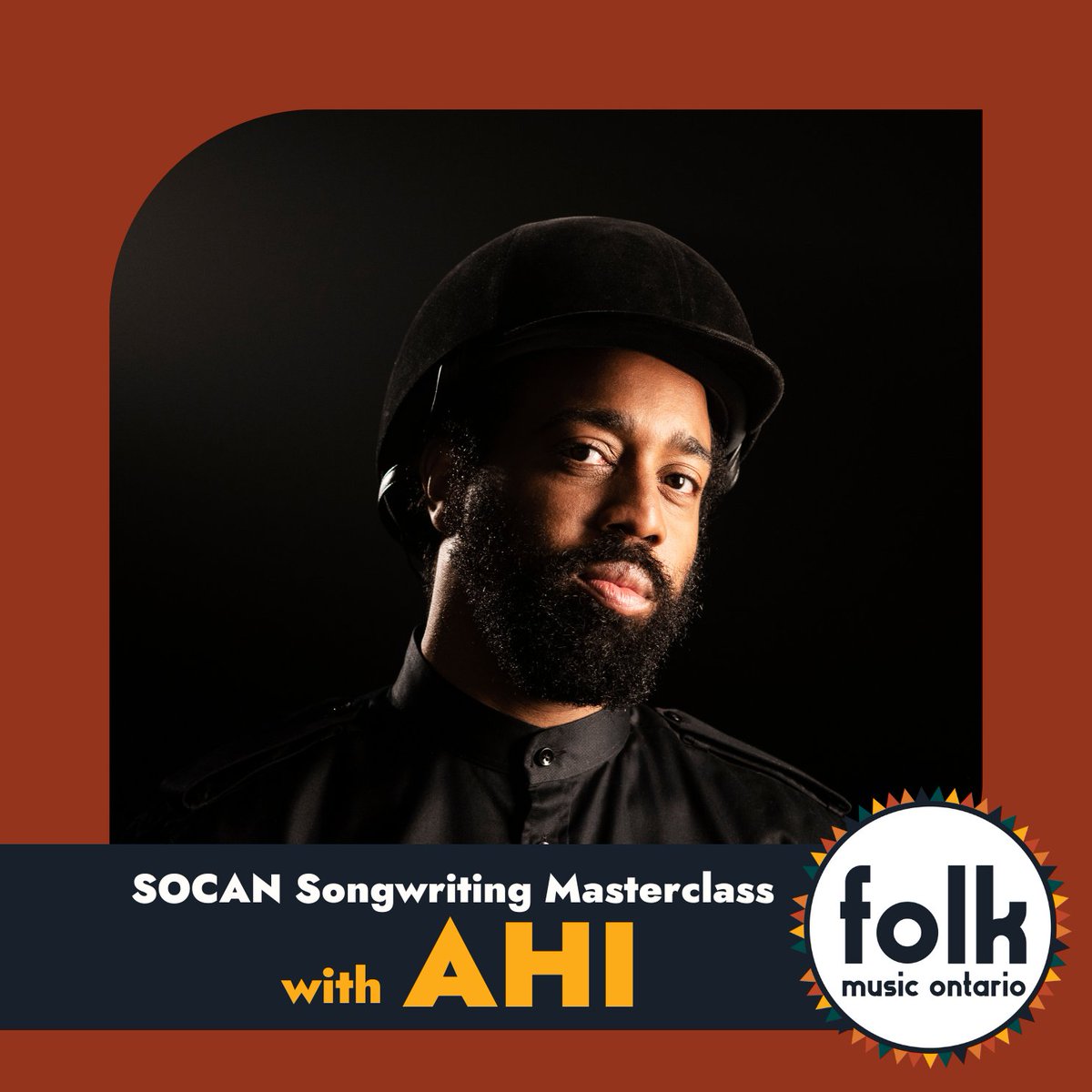 That’s right! This year’s SOCAN Songwriting Masterclass is with the incredible AHI! @SOCANmusic @SOCANFoundation @AHImusic #folkmusic #folkconference #folkcanada