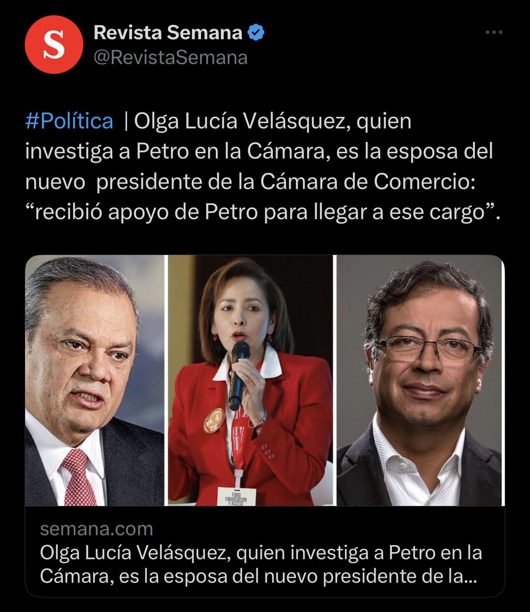 JotaPeHernandez's tweet photo. La representante Olga Lucia Velázquez del partido Alianza Verde, por simple ética, debería apartarse de esta investigación, está impedida, tiene un conflicto de interés y podría ser recusada. https://t.co/2f4dWqBo34