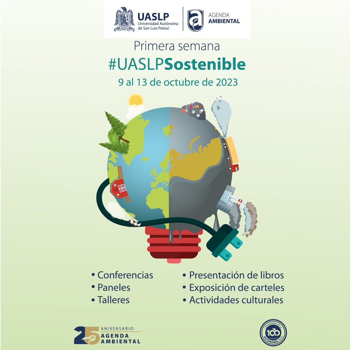 UASLP_Ambiental's tweet photo. ¡Ya viene la 1era. semana de la Sostenibilidad en la UASLP! Conoce el programa y asiste #UASLPSostenible #UASLP #unihuerto #slp
@LaUASLP https://t.co/OIHsAZrs3b