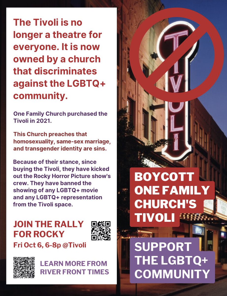 SBWUStLouis's tweet photo. join us and other orgs at TGP’s rally this Friday to let One Family Church know that their bigotry doesn’t belong in our city 💪🏼 https://t.co/aFmv0YwthA