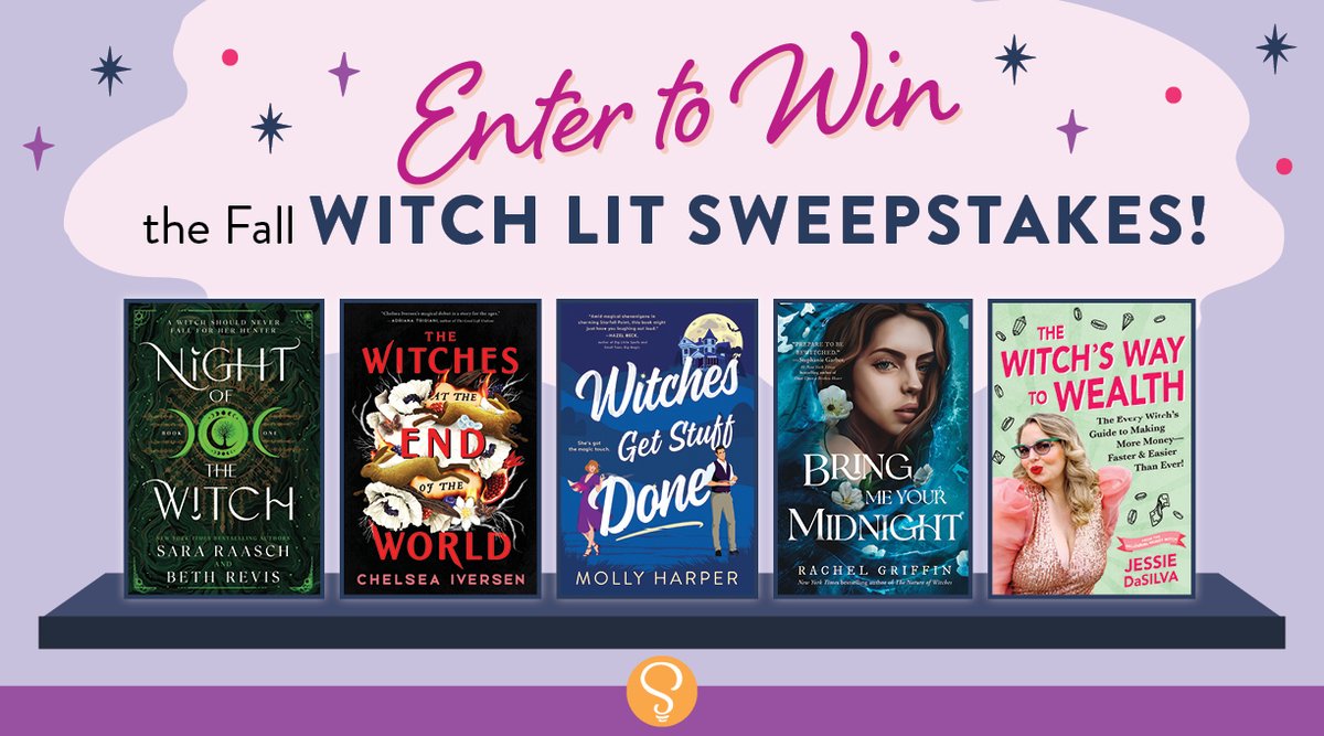 Enter to Win Fall’s Most Spellbinding Books from authors <a href="/seesarawrite/">Sara Raasch</a>, @bethrevis, <a href="/chelseaiversen/">Chelsea Iversen</a>, <a href="/mollyharperauth/">Molly Harper Updates on instagram/BlueSky/Tiktok</a>, <a href="/TimesNewRachel/">Rachel Griffin is on IG 🍃</a>, and <a href="/jdasilva/">The Millennial Money Witch</a> 🧙‍♀️

ow.ly/Je9y50POKb6
#sponsored #giveaway
