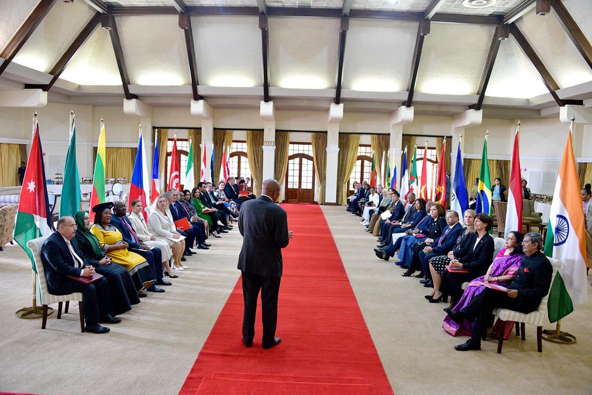 GovernmentZA's tweet photo. #BetterAfricaBetterWorld 🌍 #LettersOfCredence #CredentialsCeremony https://t.co/3HyuUIuNQP
