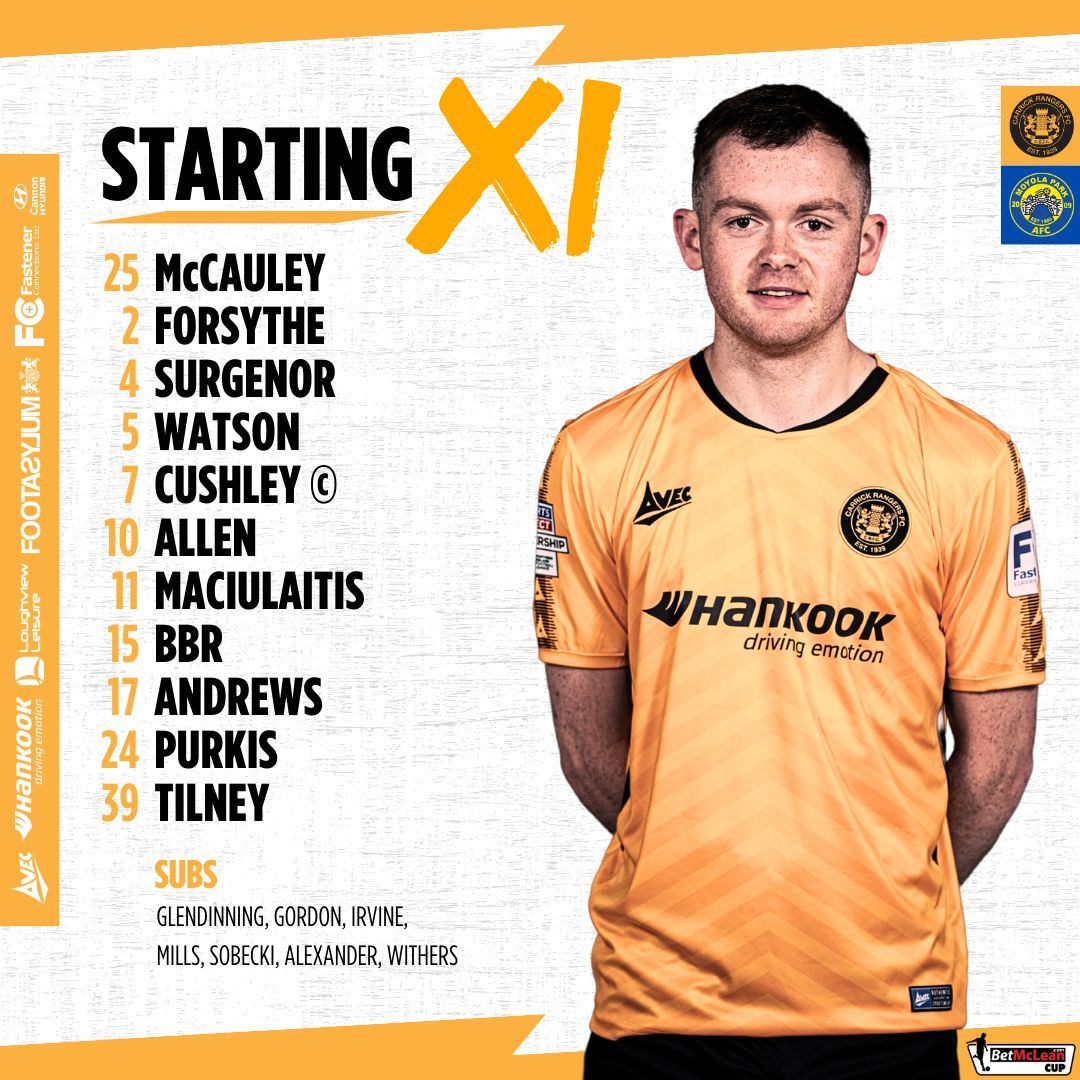 CarrickRangers's tweet photo. 𝗟𝗜𝗡𝗘-𝗨𝗣 📋

Ben McCauley, Ben Buchanan-Rolleston and Josh Andrews come into tonight's side.

#CRFC | #AmberArmy 🟠⚫️ https://t.co/ZcLpb8Ipsd