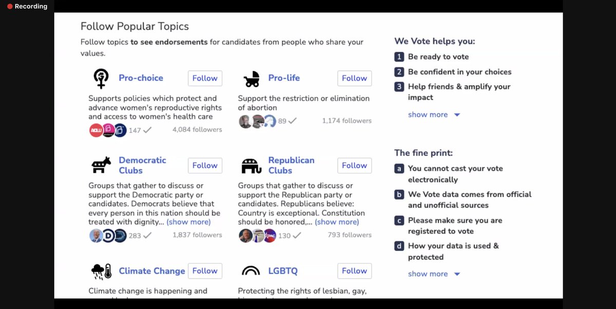 TechSoup's tweet image. .@WeVote is a social voting platform that helps you make informed decisions by connecting you with like-minded individuals and trusted resources. 

Learn more: wevote.us

#PublicGoodAppHouse #CivicTech #PublicGoodTech #CivicTechApps
