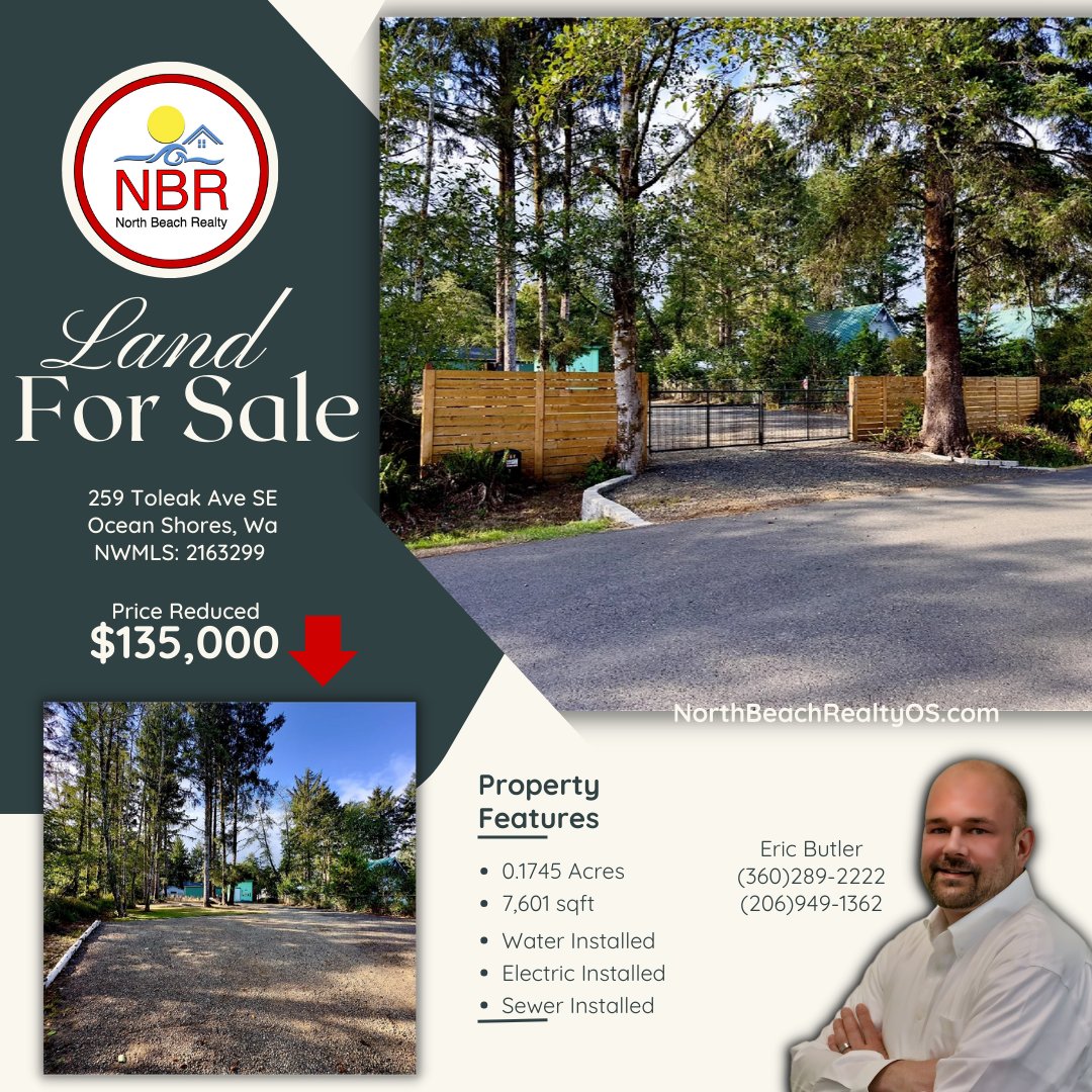ericbutlerhomes's tweet photo. #PriceReduced ‼️
📍259 Toleak Ave SE - Ocean Shores, Wa - NWMLS: 2163299
- 0.1745 Acres / 7,601 sqft
- Utilities Installed

(360)289-2222
#propertyforsale #forsale #pacificnorthwest #oyhut #northbeachrealtyos #ericbutlerhomes #seattlerealestate # oceanshoreswa #builder #RV https://t.co/yt77YX3E22