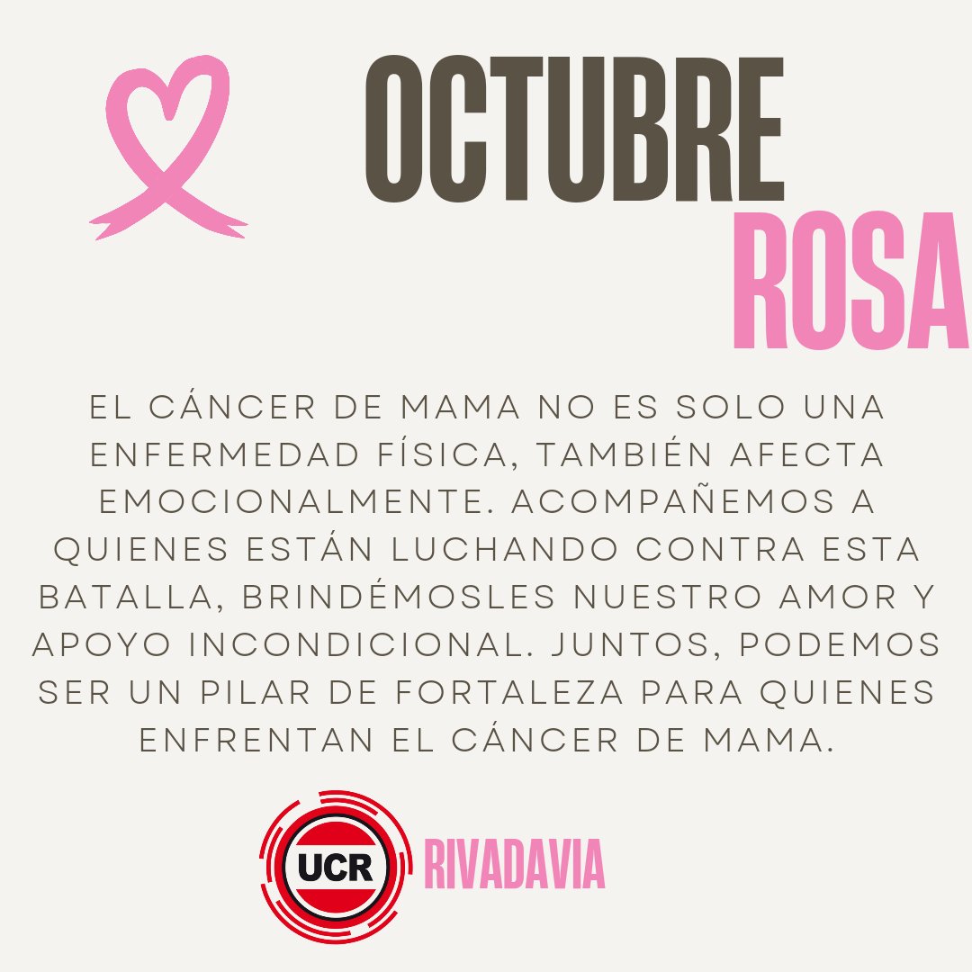 Octubre se ha designado como el Mes de Concientización sobre el Cáncer de Mama para promover la sensibilización y educación sobre esta enfermedad, así como fomentar la detección temprana y el apoyo a las personas afectadas.