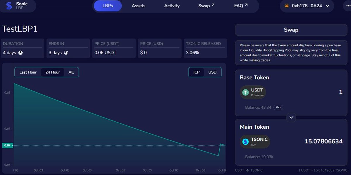 sonic_ooo's tweet photo. Heads up, Sonic fam! 🚨 USDT has landed. 

LBP will now support USDT and prepare for V3 pools  USDT/ICP. 🎉 

But that's not all— we're also diving into weighted pools. You can set up pools with weightings like 60/20/20. 🤯 Weighted Pools let you pick how much risk you wanna take on while still keeping that liquidity flowing. 🌊 

Higher token weight = less impermanent loss if prices shoot up. 📈 Let's get it! 💥

RT🔥