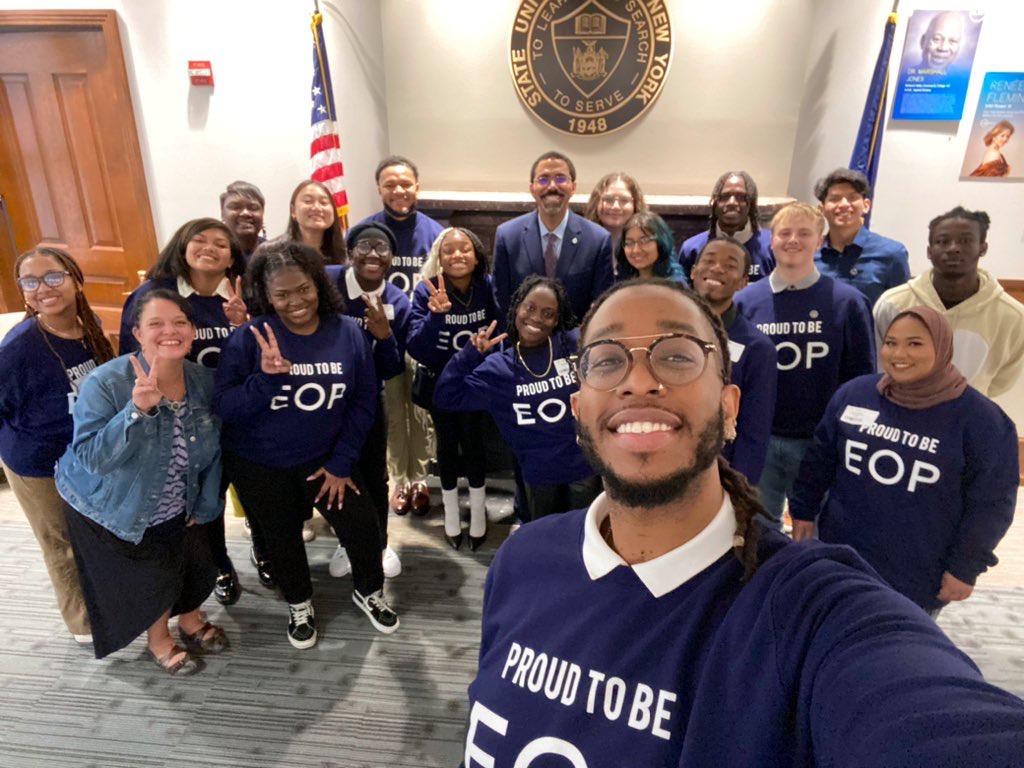 Introducing our 22 new @SUNY_EOP Ambassadors! Representing 21 #SUNY campuses, this third cohort will serve as student mentors, help strengthen the EOP support network, and advise @SUNYChancellor @JohnBKing. 🔗suny.edu/suny-news/pres…