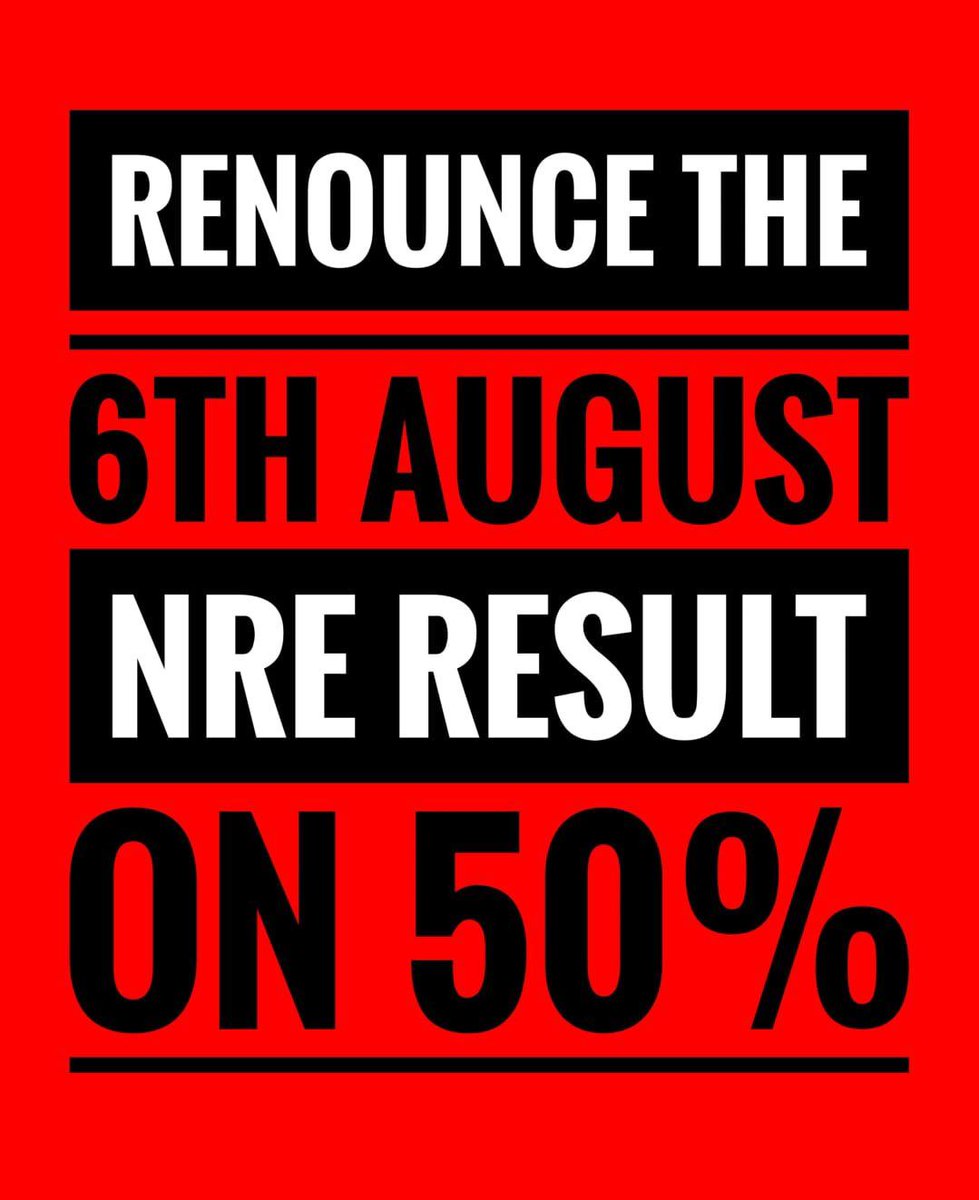 murshadimran7's tweet photo. ظلم کے یہ ظابطے، ہم نہیں مانتے۔

50% پاسنگ کرائیٹیریا 6 اگست NRE-1 امتحان پر لاگو کریں اور 50% نمبر حاصل کرنے والے بچوں کو پاس کریں۔

#PMDC50PercentNRE 300
#WeRejectNRE_passingCriteria 
#ChangeNREResulton50percent

@PMDC22 
@DrNadeemjan 
@anwaar_kakar 
@RubinakhalidPPP https://t.co/MmKmiCVLXZ