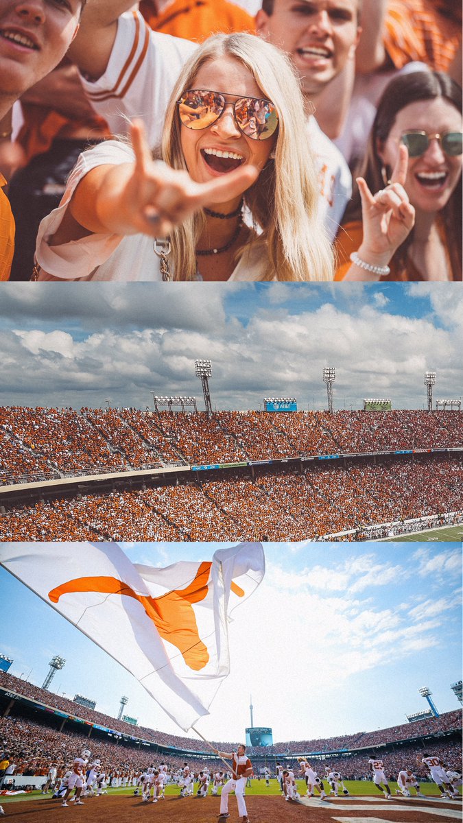 TexasFootball's tweet photo. There's nothing like the Red River Rivalry 🤘 https://t.co/9hp8cPFb1X