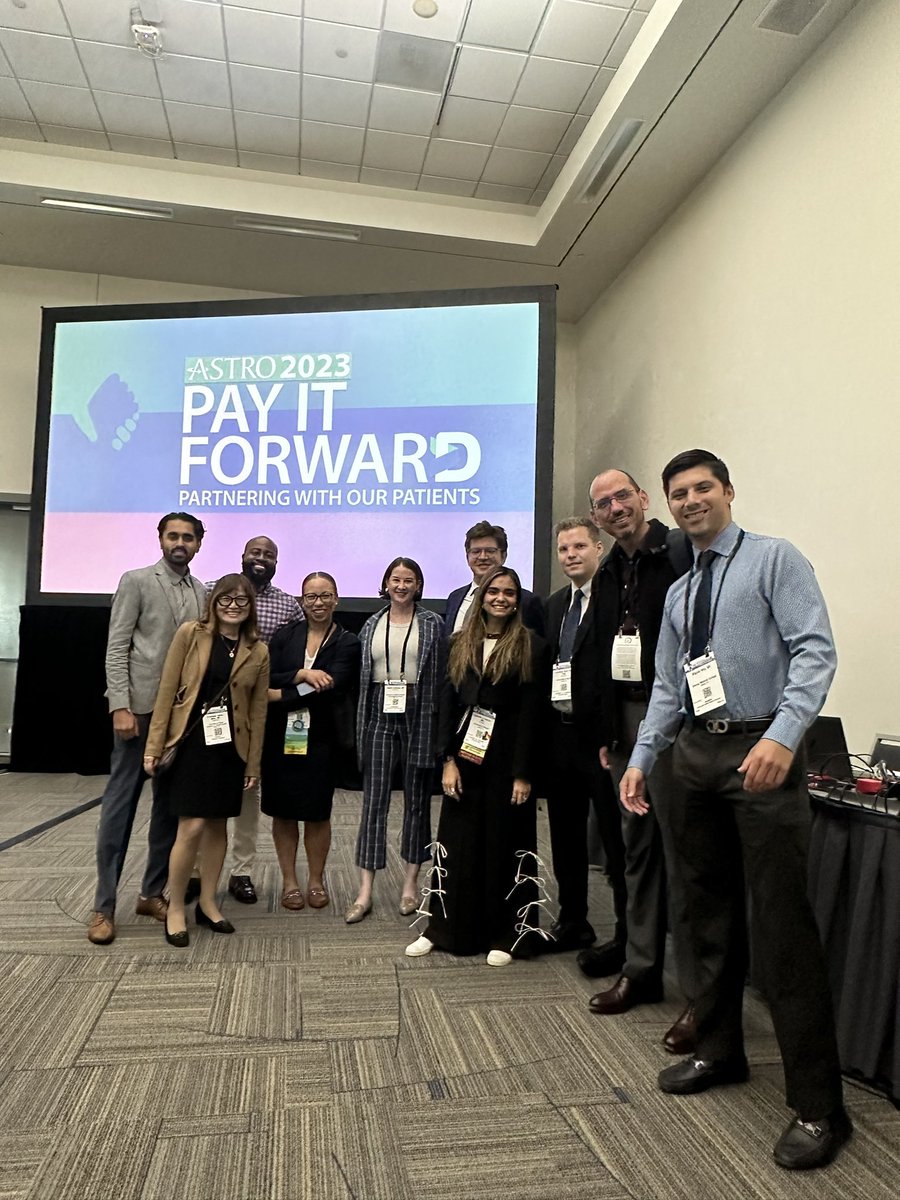 UM_JMH_Radonc's tweet image. Some of the Miami #RadOnc faculty and residents having fun last night at the #ASTRO2023 #CHEDI reception 😁
