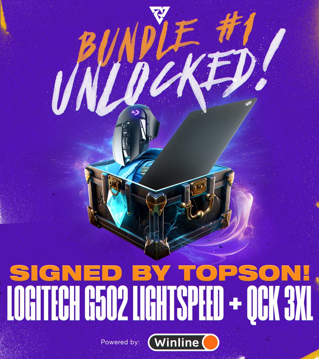 TundraEsports's tweet photo. Winline + Tundra's: Topson Setup Giveaway is back online! 🎊 

Bundle # 1 UNLOCKED! 🔓 ✨ 

Enter to win:
 • Logitech G502 LIGHTSPEED 🖱️ 
 • SteelSeries QcK 3XL ⬛ 

Details for entering below 👇   #TundraTribe #TundraTopsonTreasure #TopsonGiveaway #TI12 https://t.co/1pSWVYiPro