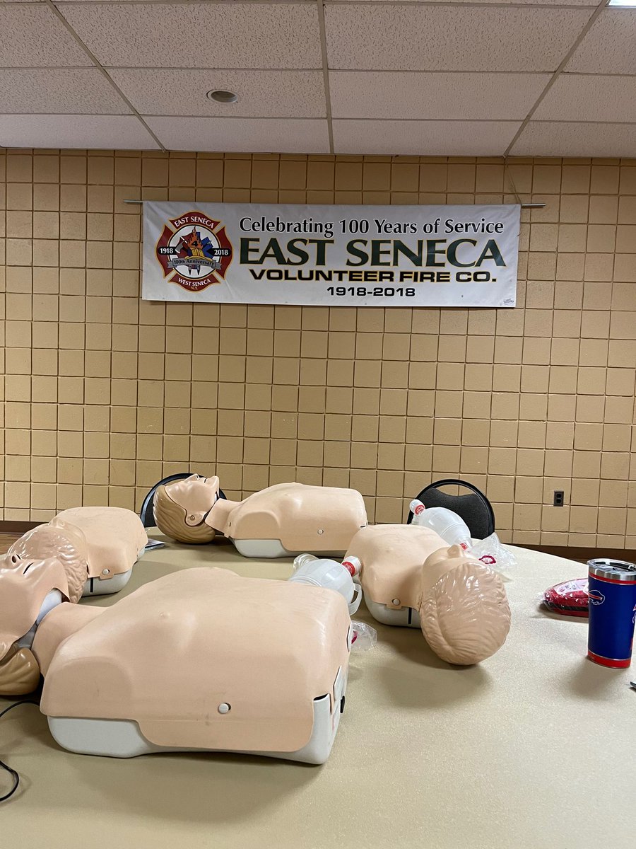 OPFDEMS's tweet photo. OPEMS would like thank East Seneca Fire Company for having us at their fire house today to instruct not one, but two CPR classes! 
Please visit our website to register for upcoming classes, link in the bio. 
We look forward to seeing you! https://t.co/SHUetMAVJV