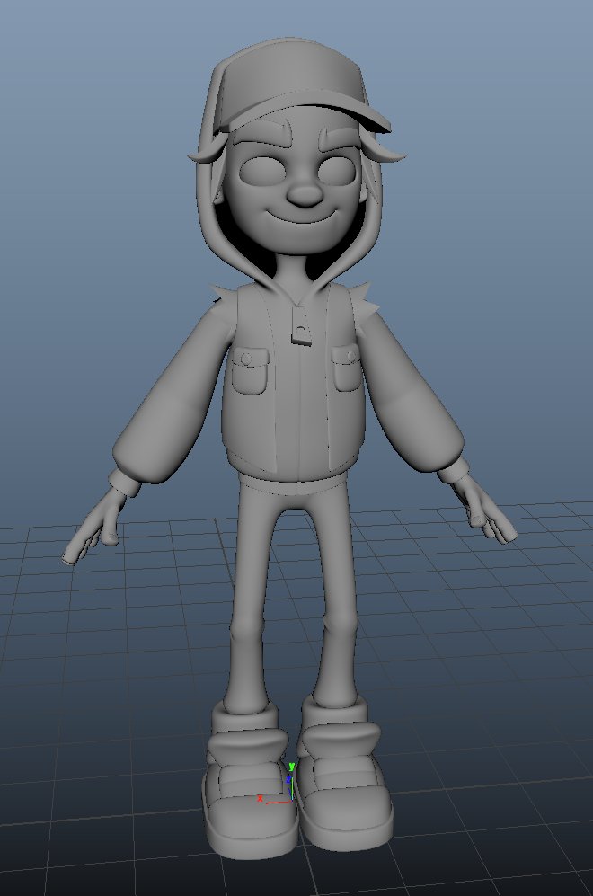 Keefe3D's tweet photo. This is a follow up post to my Subway Surfer Jake model! These show it in the viewport with no type of shaders or anything. https://t.co/AmNliYNloj