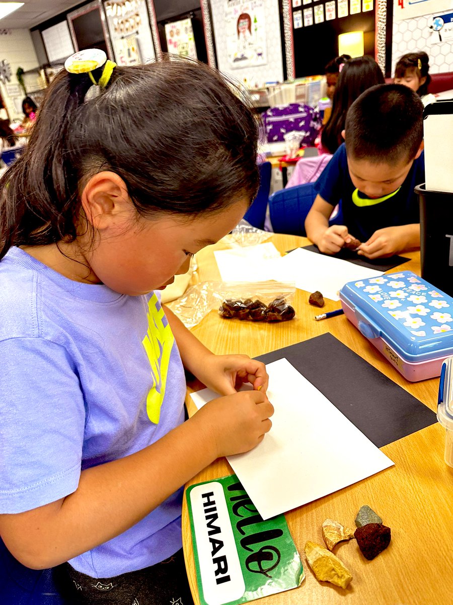Cyrusm344's tweet photo. Today we launched our first science investigation! Second Graders are trying to answer the question: What happens when rocks run together? @NCSD @NoviParkview 💚💚💚 @FOSSscience https://t.co/2C9wq13mYH
