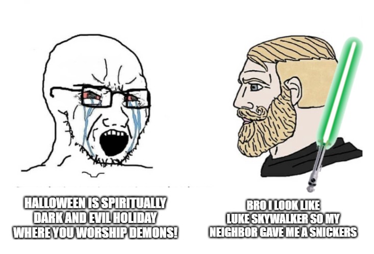 As fun as the "Halloween is evil" era of the liturgical calendar is, I'm kinda over it at this point.