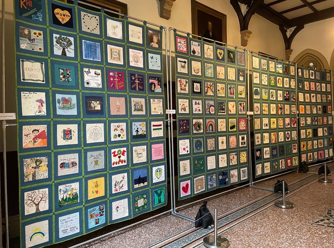 Samantha Crossland (@samicrossland) on Twitter photo A truly beautiful, moving, and thought-provoking piece of work for The Yorkshire Speak Their Name Suicide Memorial Quilt being displayed at LGI <a href="/LeedsHospitals/">Leeds Teaching Hospitals</a> #SuicideAwareness #WorldSuicidePreventionDay A truly beautiful, moving, and thought-provoking piece of work for The Yorkshire Speak Their Name Suicide Memorial Quilt being displayed at LGI <a href="/LeedsHospitals/">Leeds Teaching Hospitals</a> #SuicideAwareness #WorldSuicidePreventionDay