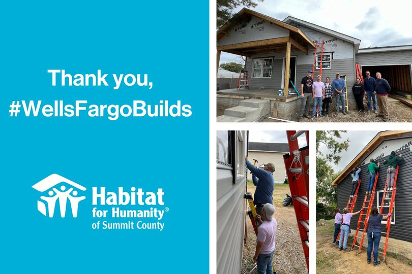 Thank you @wellsfargo for helping families achieve their dream of affordable homeownership in Summit County! #WellsFargoBuilds